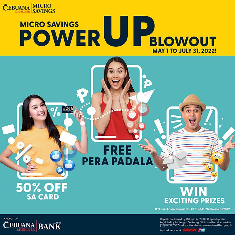 Cebuana Lhuillier Micro Savings unveils new trio of promos to further encourage Pinoys to start saving money