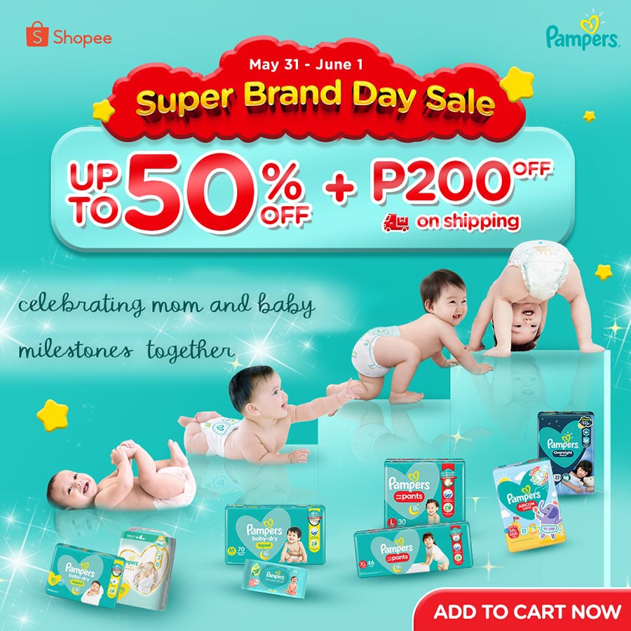 Exclusive Promos and Discounts Await Those Who Will Join the Annual Pampers Super Brand Day in Shopee!