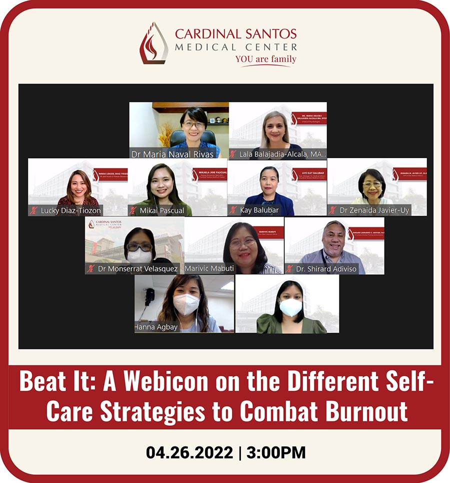 CSMC advocates for self-care and managing burnout in latest webicon