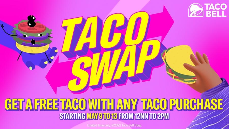 Swap your lunch for a Crunchy Beef Taco with this limited-time BOGO offer from Taco Bell