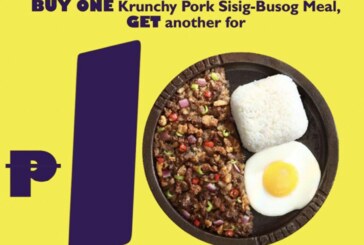 King Sisig offers 10 pesos Sisig Busog Meal promo and celebrates #10YearsOfSisigBusog with collaboration from Ninong Ry