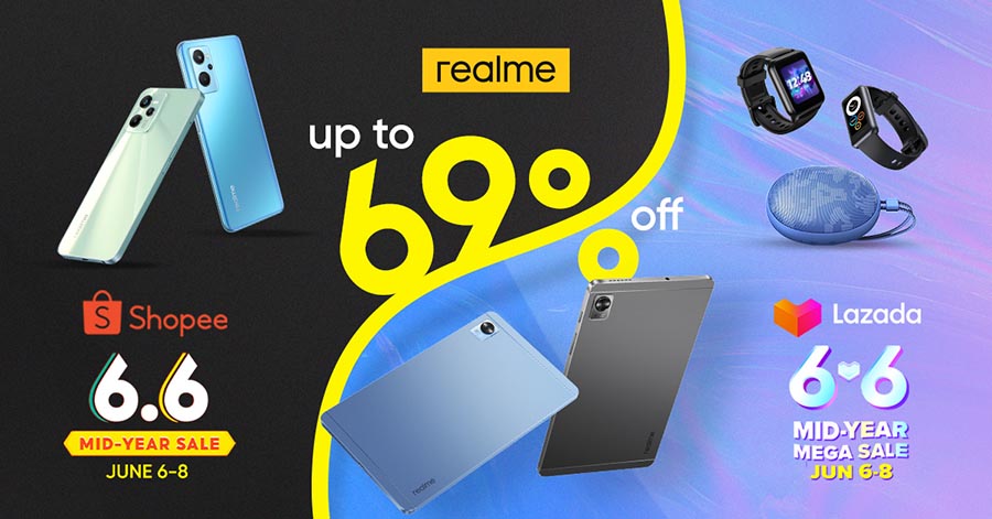 Budol Time! Enjoy up to 69% OFF on realme products this 6.6