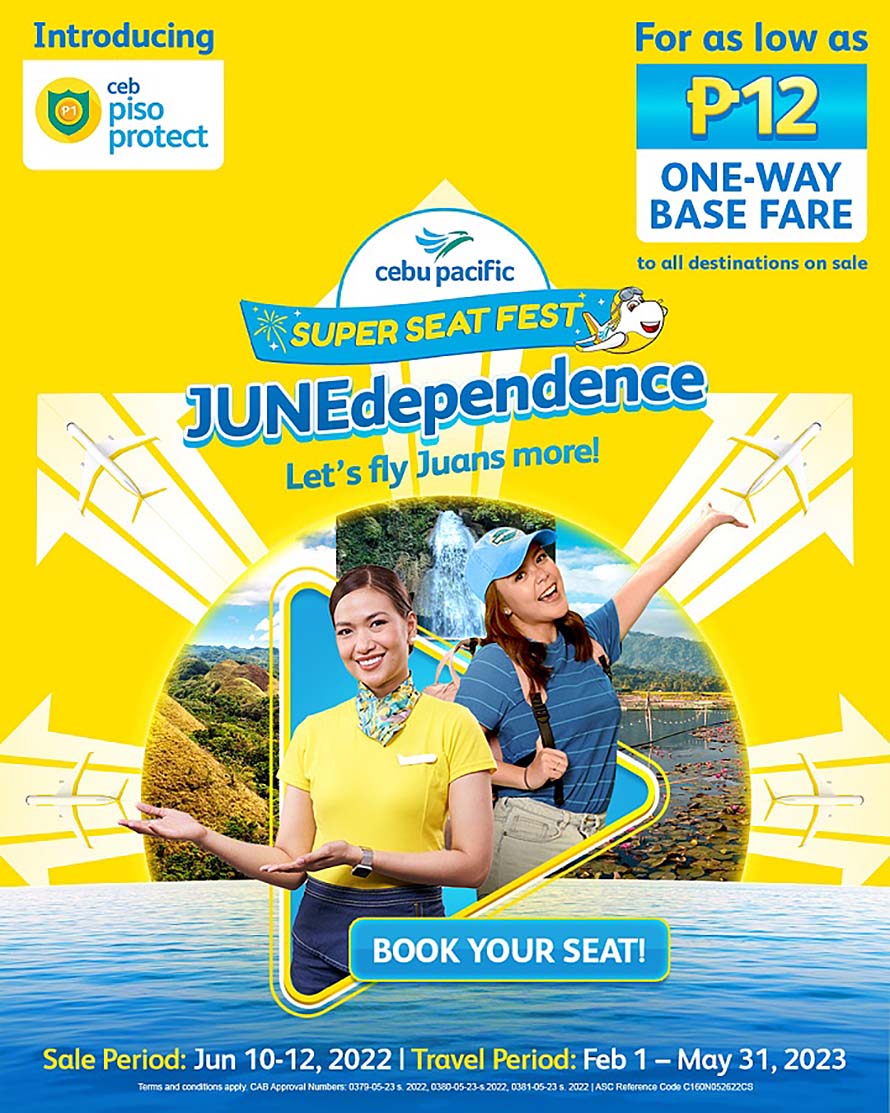 Cebu Pacific rolls out special PHP12 JUNEdependence sale