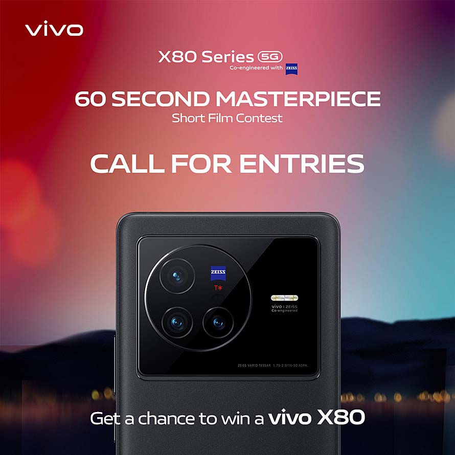 Get a chance to win a vivo X80 as vivo Philippines announces 60 second Masterpiece Short Film Contest