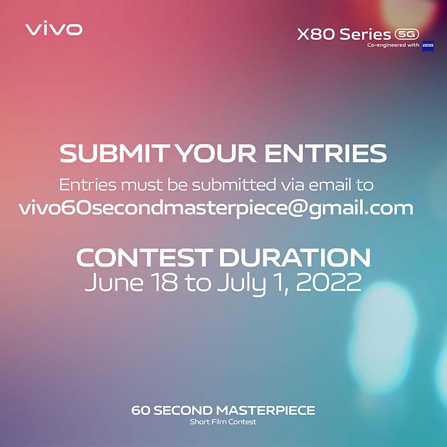 Get a chance to win a vivo X80 as vivo Philippines announces 60 second Masterpiece Short Film Contest_image 2 copy