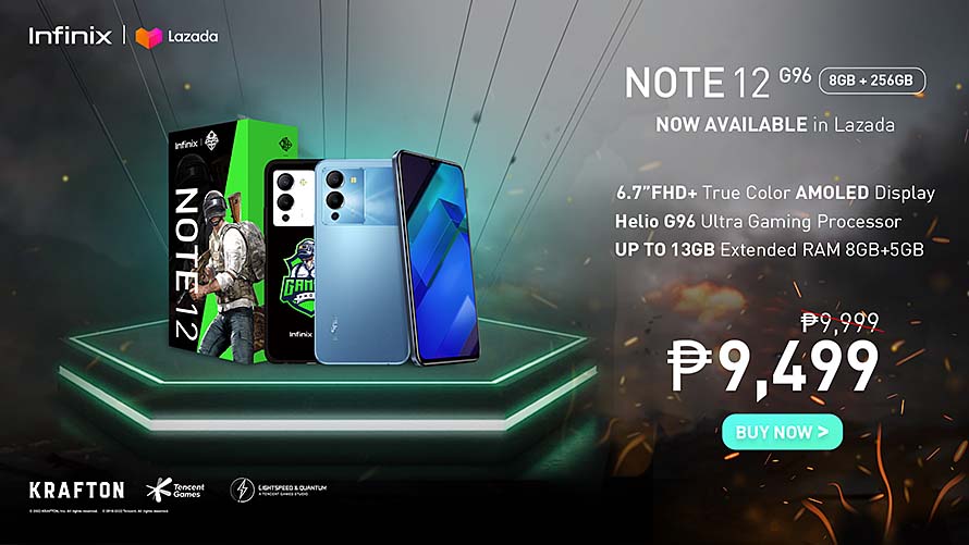 Take the lead with the Infinix NOTE 12 G96,  now available in Lazada