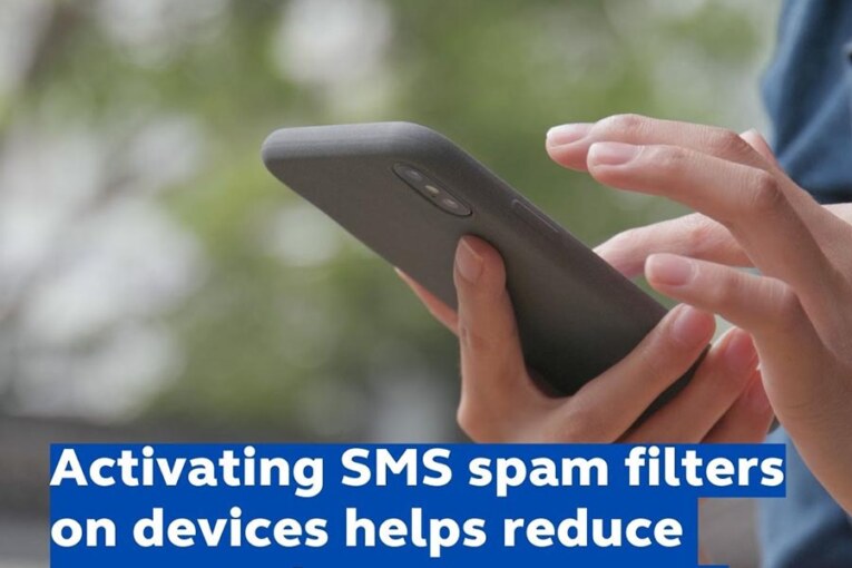 Activating SMS spam filters on devices helps reduce  spam and scam messages
