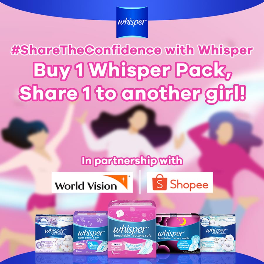 Share the Confidence: Whisper Partners with World Vision and Shopee to Advance Menstrual Hygiene
