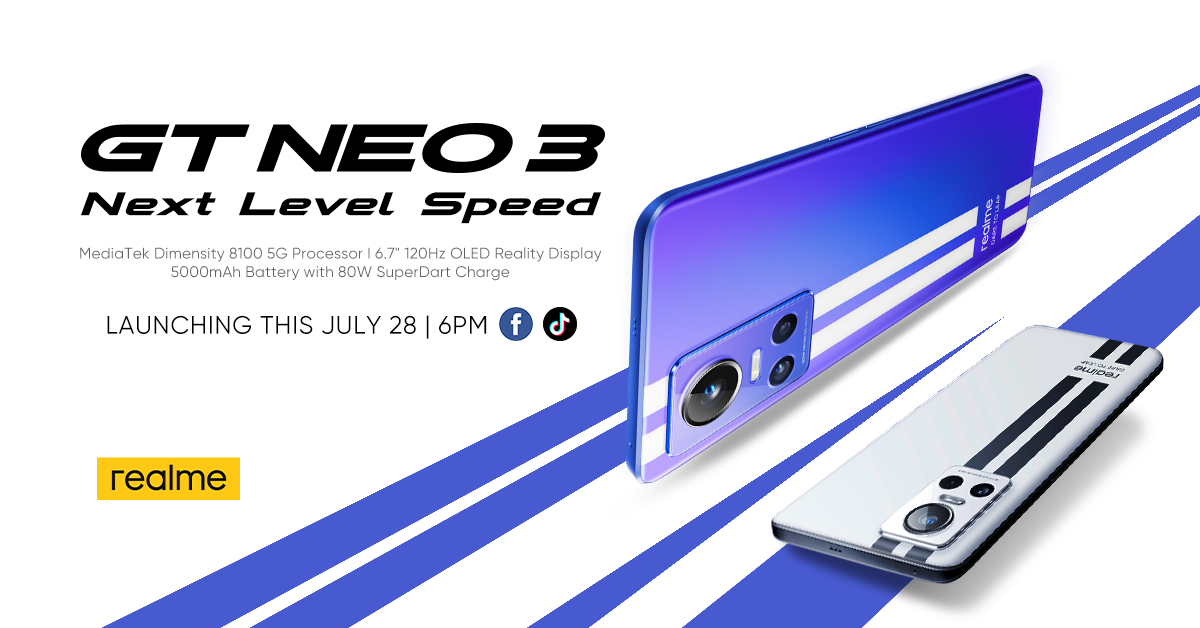realme GT Neo 3 launched in the PH for P25,999 on Lazada from July 29-31