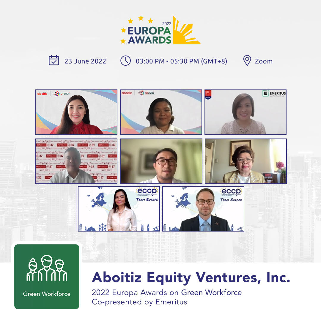 Aboitiz Group reaps sustainability accolades and honorable mention at 2022 Europa Awards