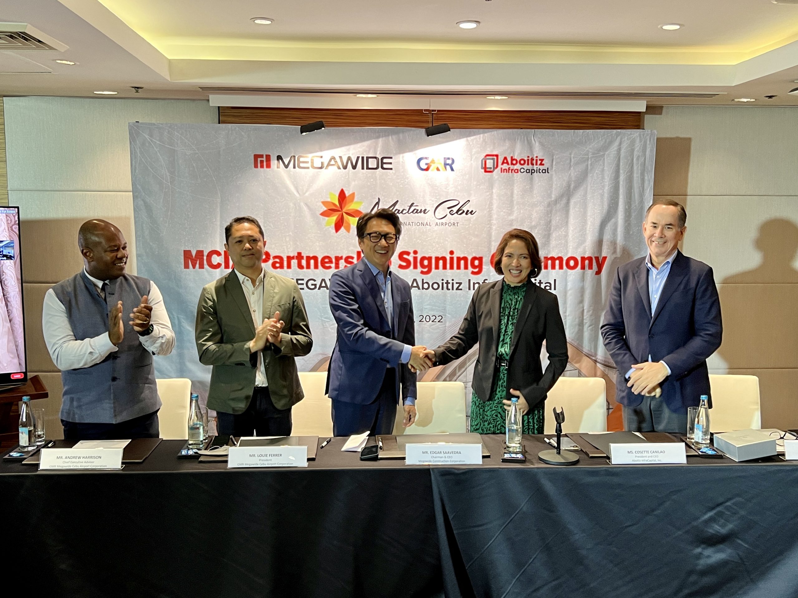 Aboitiz InfraCapital signs deal with GMR-Megawide for GMCAC, the developer and operator of Mactan Cebu International Airport