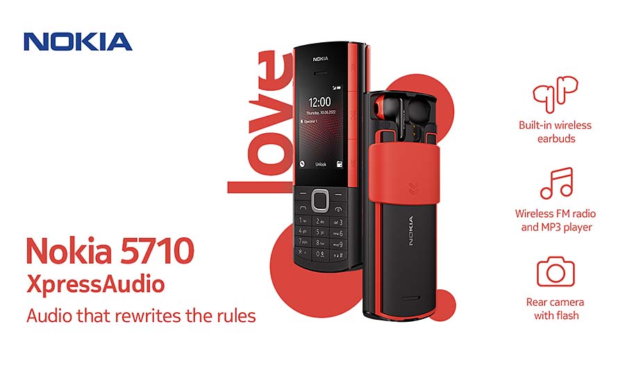Nokia 5710 Xpress Audio with in-built wireless earbuds launches in PH
