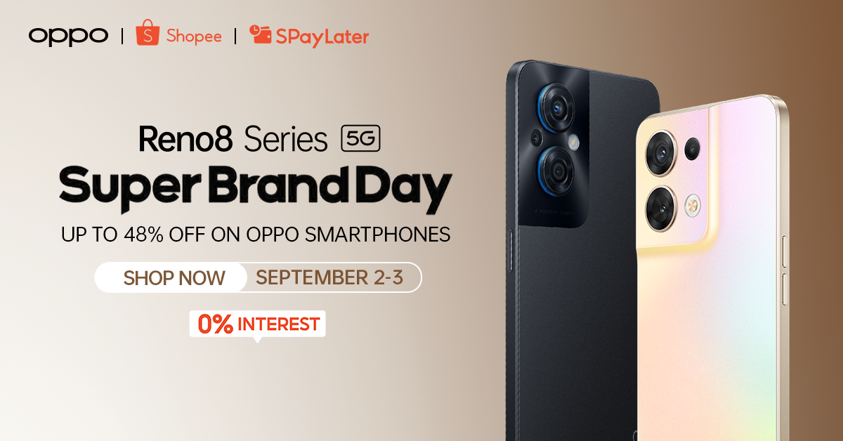 Enjoy Incredible Deals and Treats from OPPO on the Shopee Super Brand Day from September 2 to 3