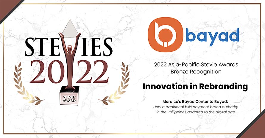 Bayad Notched Bronze in the 2022 Asia Pacific Stevie Awards