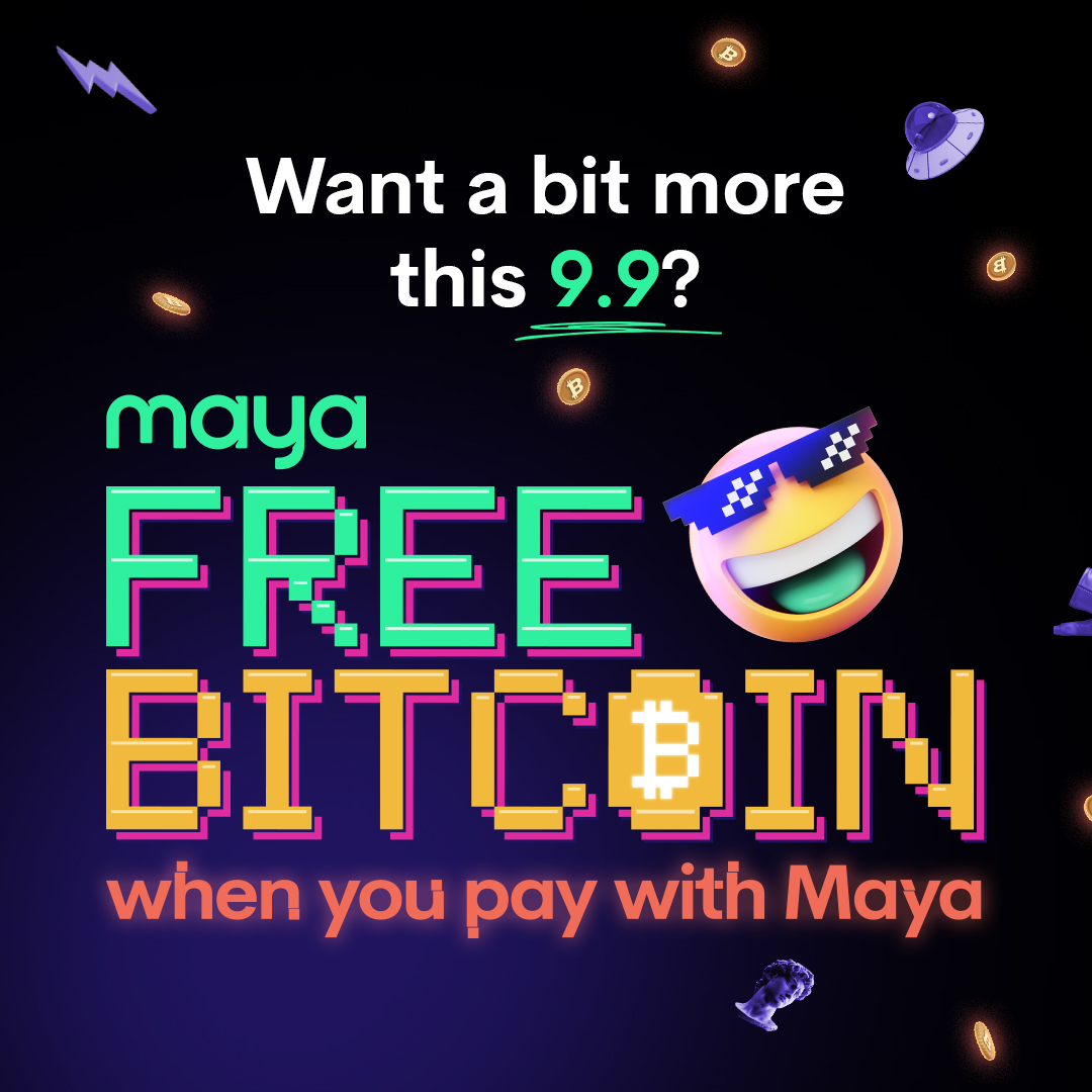 Double up your shopping deals this 9.9 with Maya’s unique free Bitcoin promo