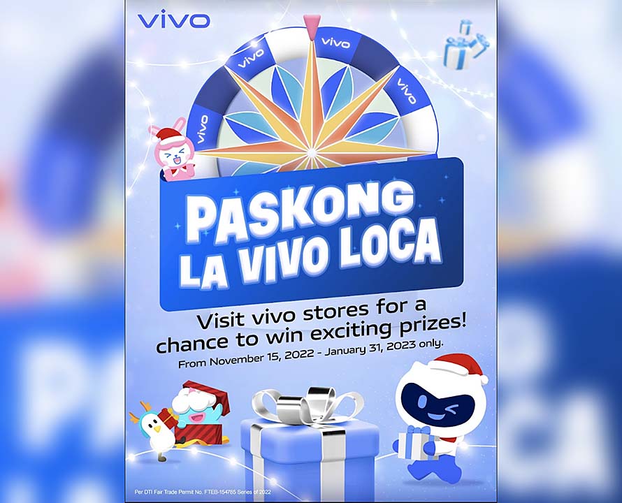 400,000 prizes worth PHP 189 Million to be given away at Paskong La vivo Loca, vivo’s Christmas Giveaway Festival!
