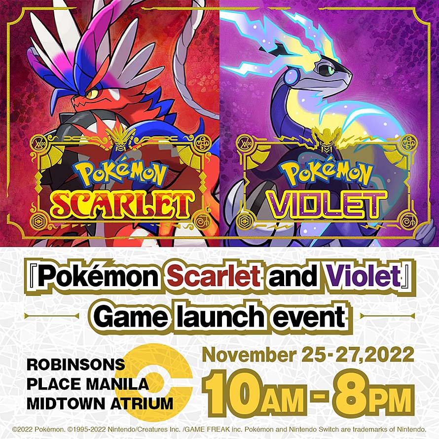 Catch ‘em all at the Pokémon Scarlet and Violet grand launch at Robinsons Manila this November 25-27