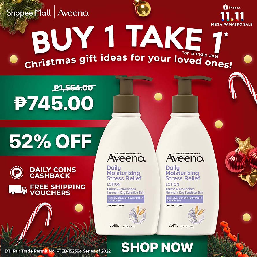 Get up to 50% Off in Aveeno products this 11.11!