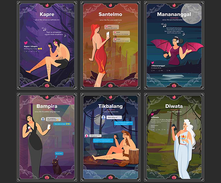 Ghosting is old news. Tinder members put a fun spin on how other Pinoy mythical creatures can represent their dating style or experience