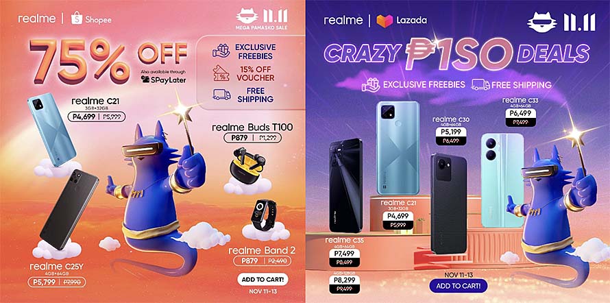 realme 10 starting only at P10,999 this coming 11.11 Sale