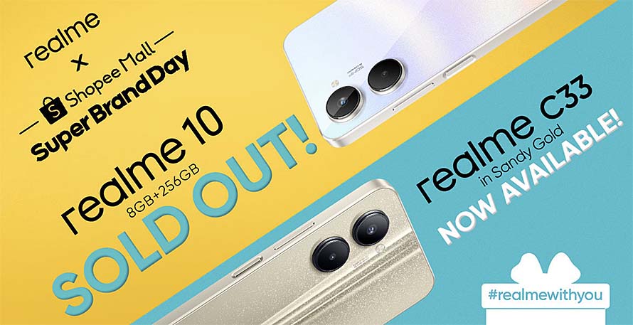 realme 10 sold out again during the Shopee Brand Day sale!