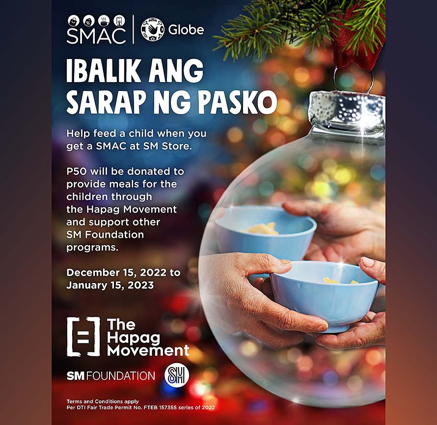 Globe, SM Advantage Card (SMAC) #UniteVsHunger, join hands for the Hapag Movement