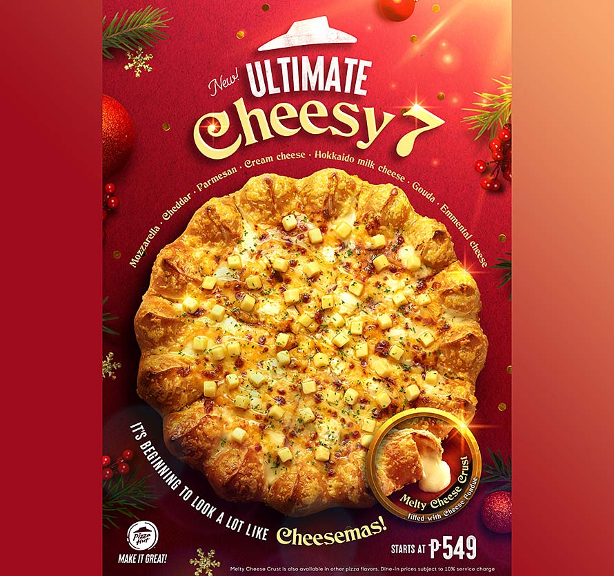 The new Ultimate Cheesy 7 Pizza is Pizza Hut’s cheesiest pizza ever