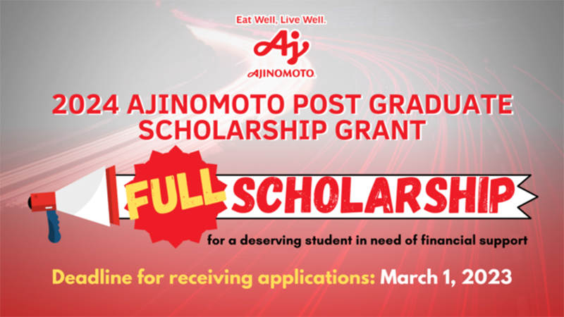 Ajinomoto opens full scholarship grant for masters education in Japan