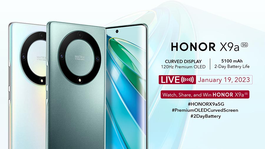 HONOR X9a 5G with ultra tough Premium OLED Curved Screen to arrive on January 19