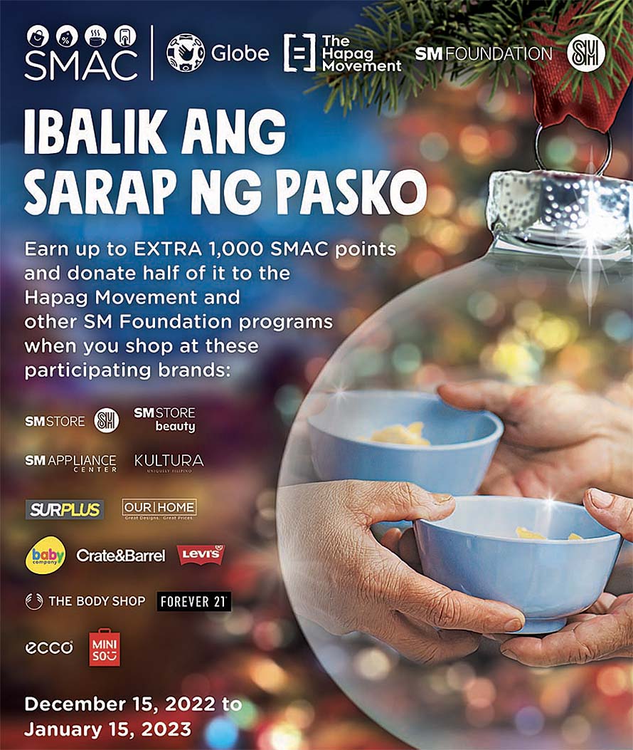 Kick off the New Year right!  Support the Hapag Movement and fight hunger with Globe and SMAC