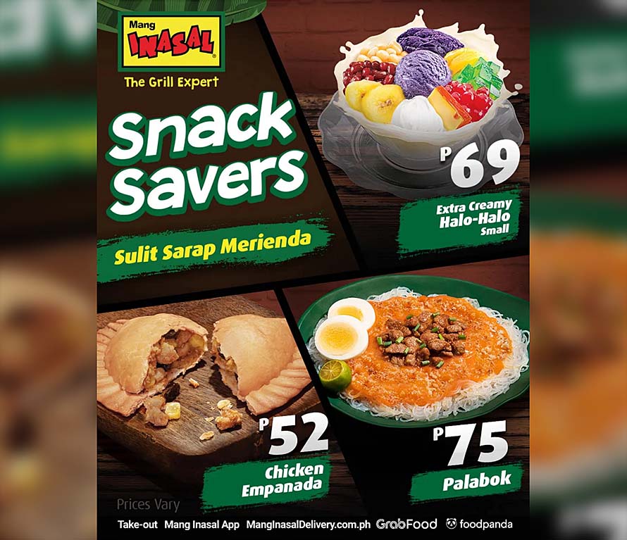 Enjoy sulit-sarap merienda with Mang Inasal Snack Savers