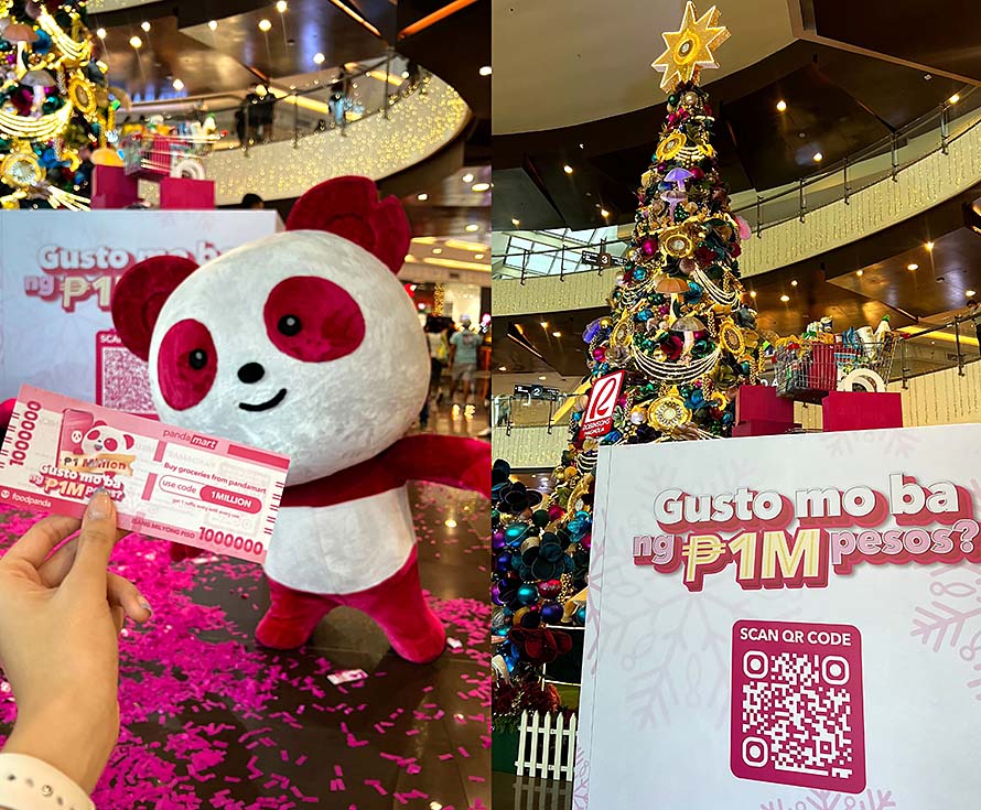 foodpanda surprises mall-goers with raining pink money