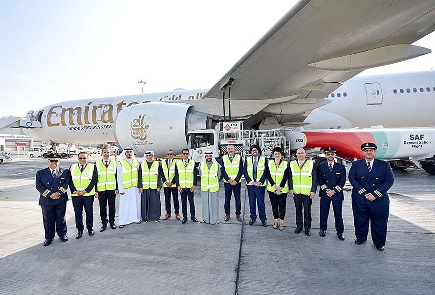 Emirates operates milestone demonstration flight powered with 100% Sustainable Aviation Fuel