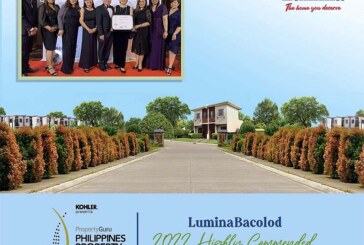 Philippine Property Awards 2022 Recognizes Lumina Bacolod