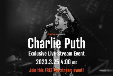 Charlie Puth to Host Free Live Stream Event With Fan Participation! Streaming Globally on Saturday, March 25, Exclusively on humy