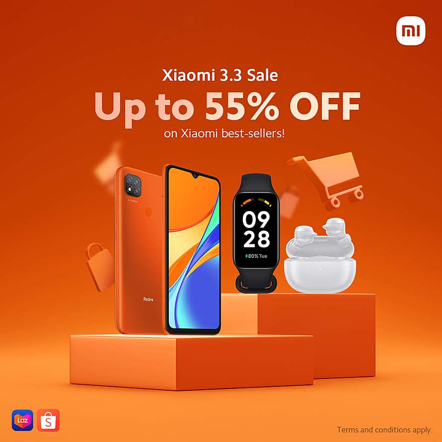 Xiaomi 3.3 Sale: Up to 55% Discount on Smartphones and AIoT Products on Shopee and Lazada