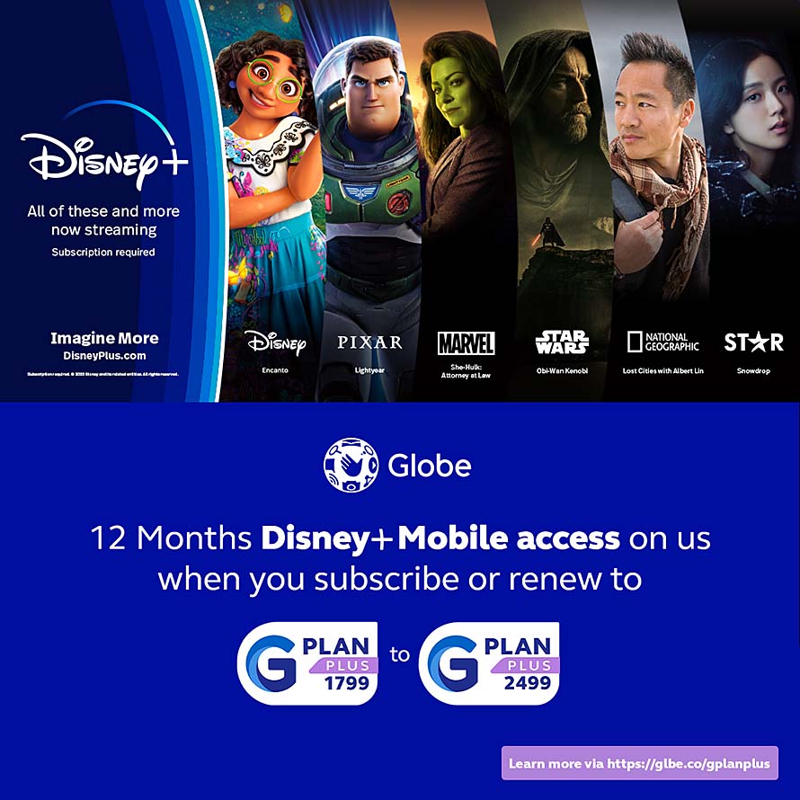 4 easy ways to sign up for Disney+ powered by Globe Postpaid’s 5G