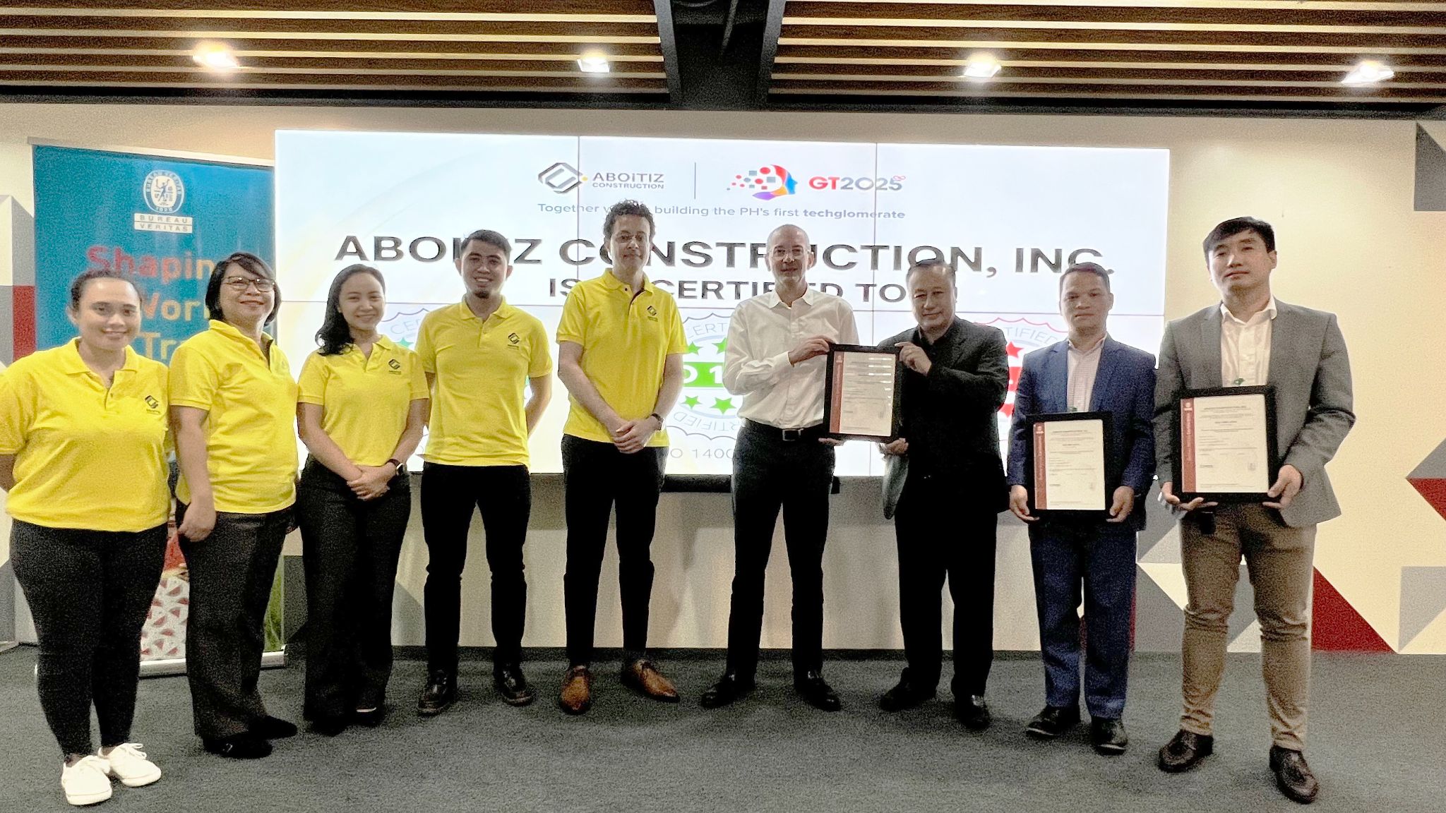 Aboitiz Construction receives ISO recertifications in quality, environment, and safety standards