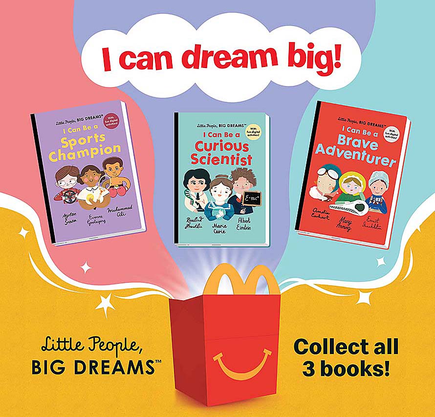 McDonald’s Happy Meal Readers is back to inspire kids to dream big with the “I Can” book series