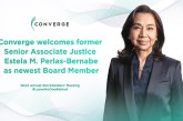 Converge welcomes former Senior Associate Justice Perlas-Bernabe  as newest Board member