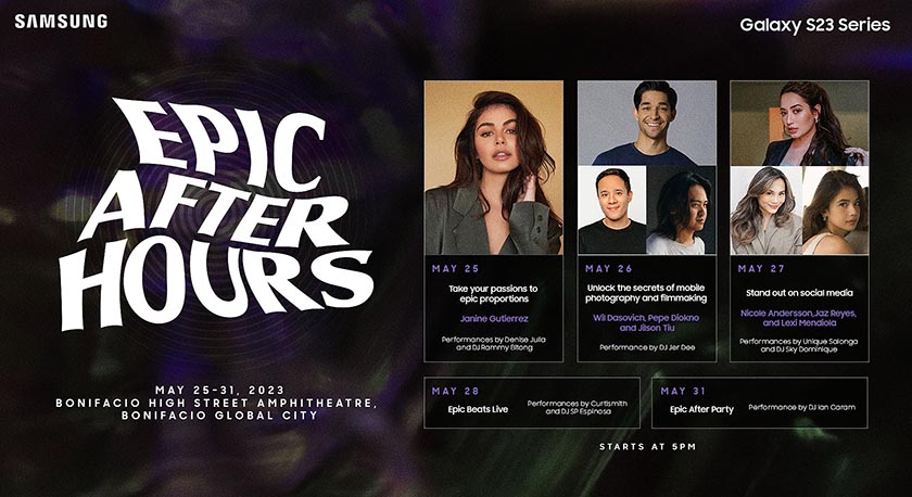 Get up close and personal with the PH’s top content creators at Samsung Epic After Hours