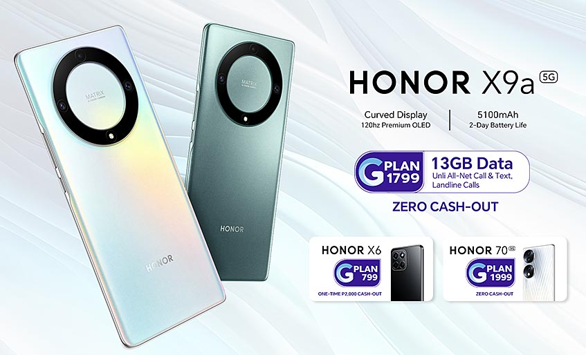 HONOR X9a 5G to be available via Globe Postpaid Plans with Zero Cash-out, 13 GB Data!