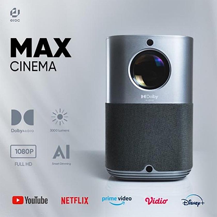 Eroc Max Projector: Turn Any Wall into a Screen