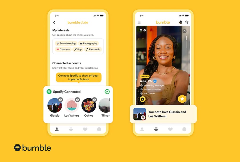 Bumble Prioritizes Compatibility with New “Top Artists” Spotify Integration