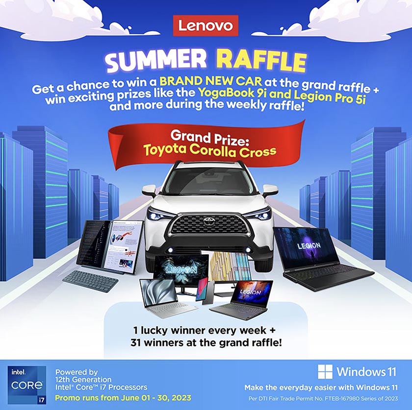 Hit the road with a brand new 2023 Toyota Corolla Cross from the Lenovo Summer Raffle 2023