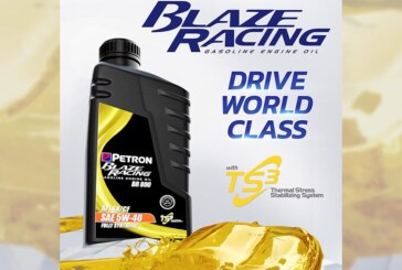 Drive world class with Petron Blaze Racing engine oil,  fortified with TS3 Formula