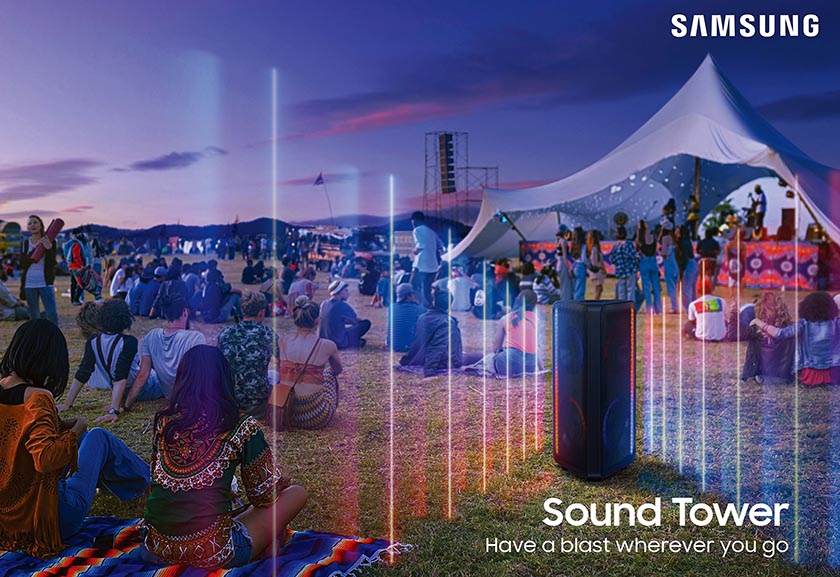 These Personalities Take Their Content Creation to the Next Level with the New Wireless, Water-Resistant Samsung Sound Tower