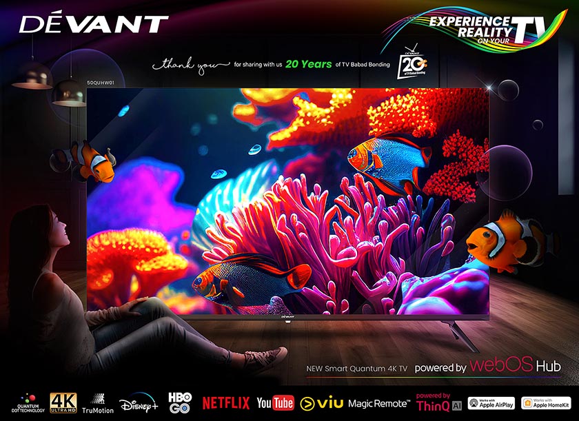 Devant’s 20th Anniversary Gift to Entertainment Lovers: The 50″ Smart Quantum 4K TV 50QUHW01