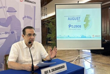MERALCO ANNOUNCES RATE REDUCTION FOR THE SECOND CONSECUTIVE MONTH.