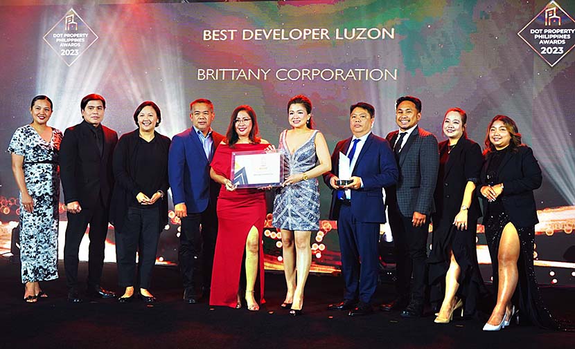 Brittany Corporation Clinches Top Developer Luzon Award at DOT Property Philippines Awards 2023
